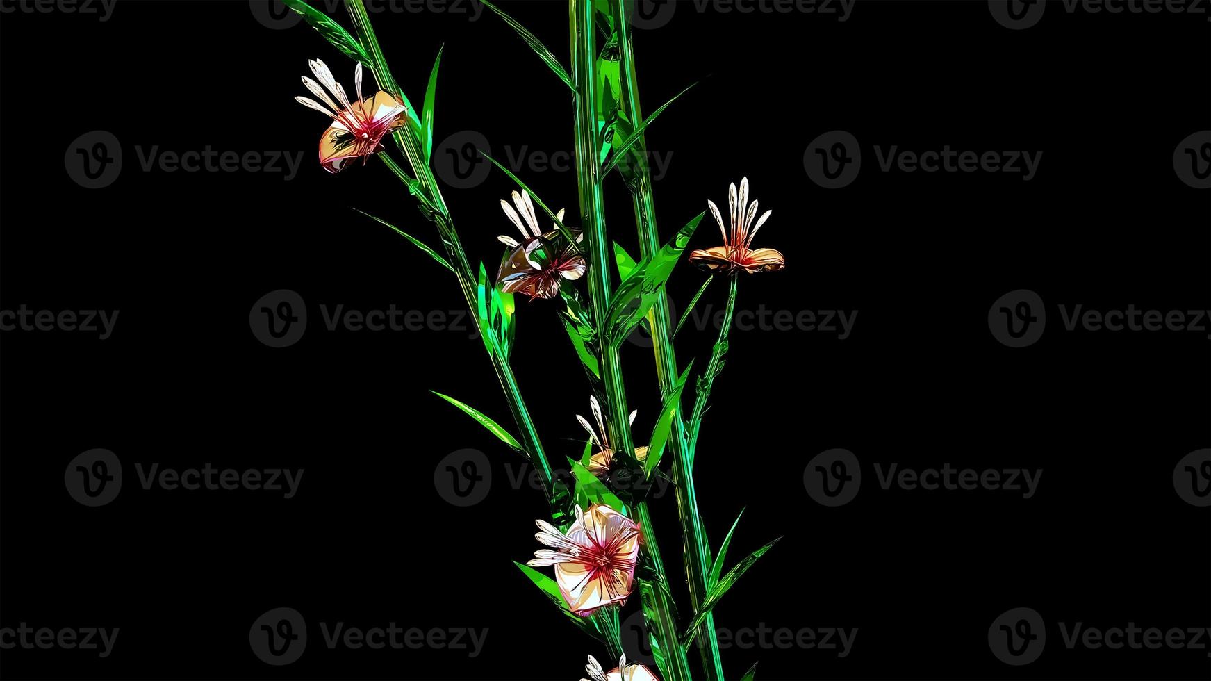 botanische digitale illustration der abstrakten blumen foto