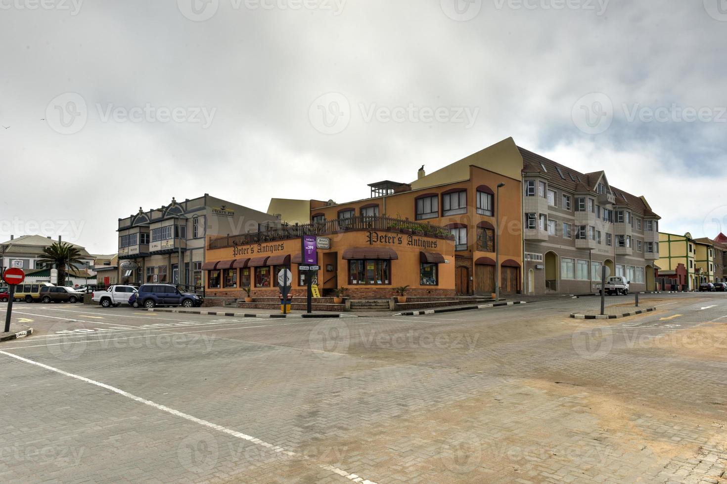 stadtbild von swakopmund, namibia foto