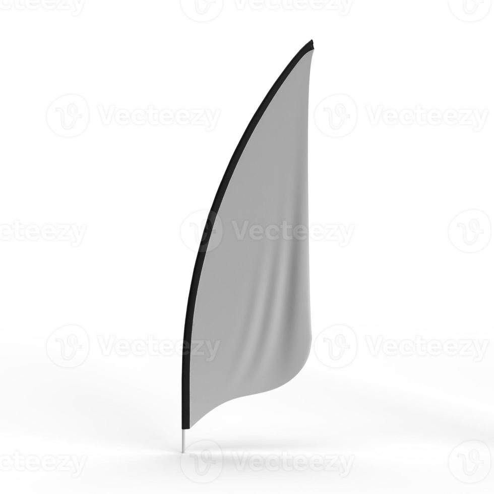 Banner-Flaggenschwenkausstellung, extreme Form 1, 3D-Darstellung für Mockup- und Signage-Display-Lösungen foto