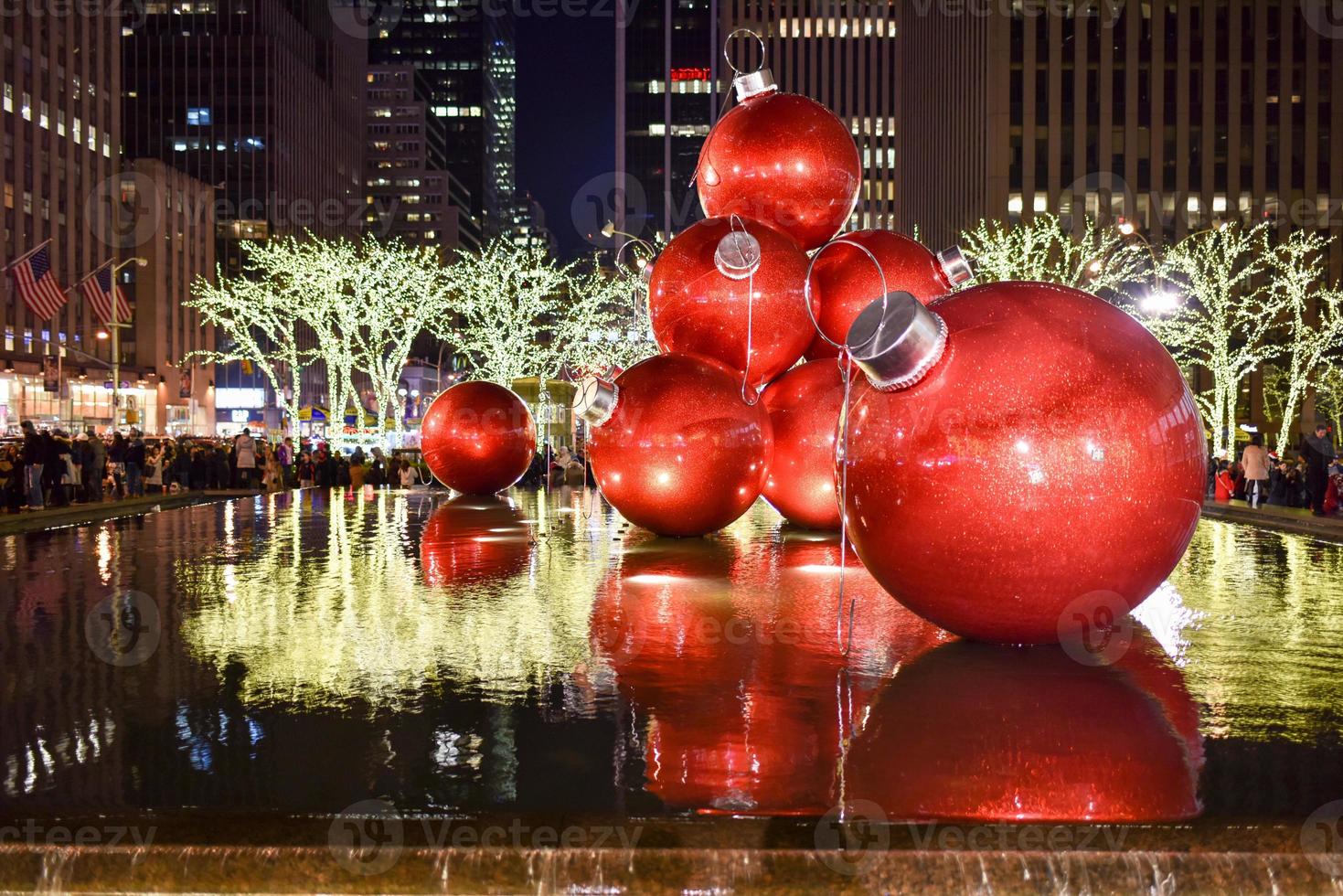 Weihnachtsschmuck, New York foto