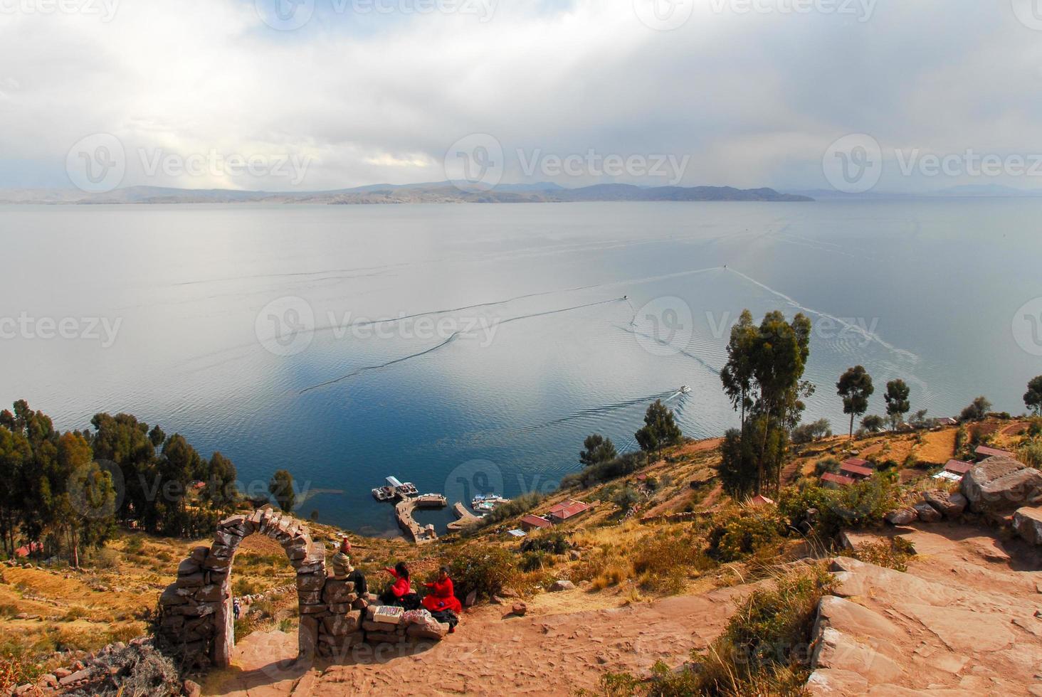 Landschaft rund um den Titicaca-See, Peru foto