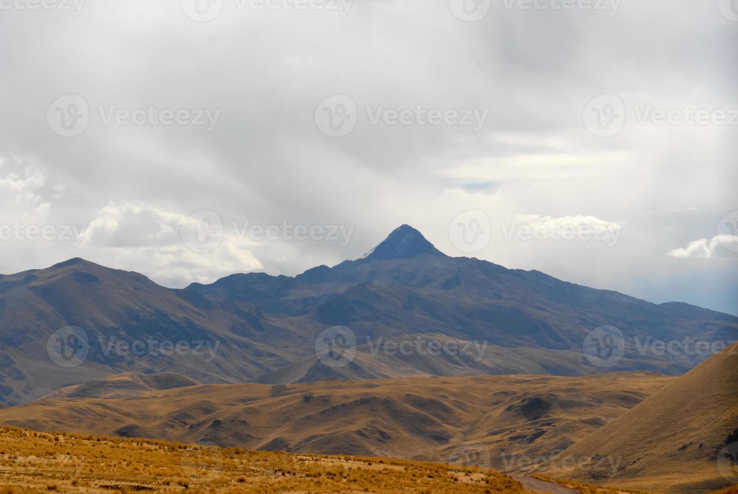 Blick entlang der Straße von Cusco nach Puno, Peru foto