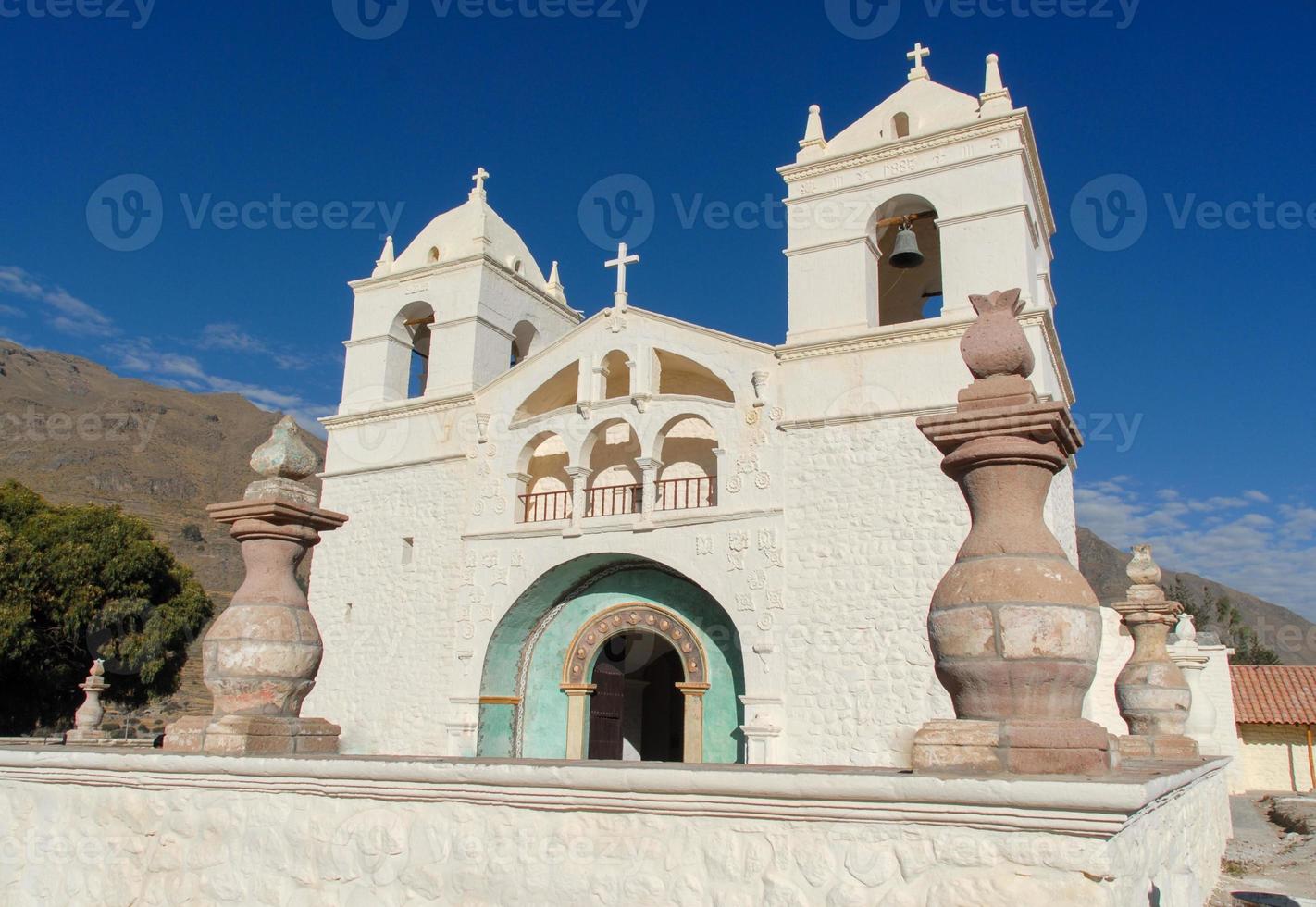 heilige santa ana de maca kirche, peru foto