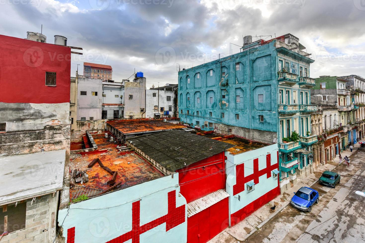 Luftbild von Alt-Havanna, Kuba. foto