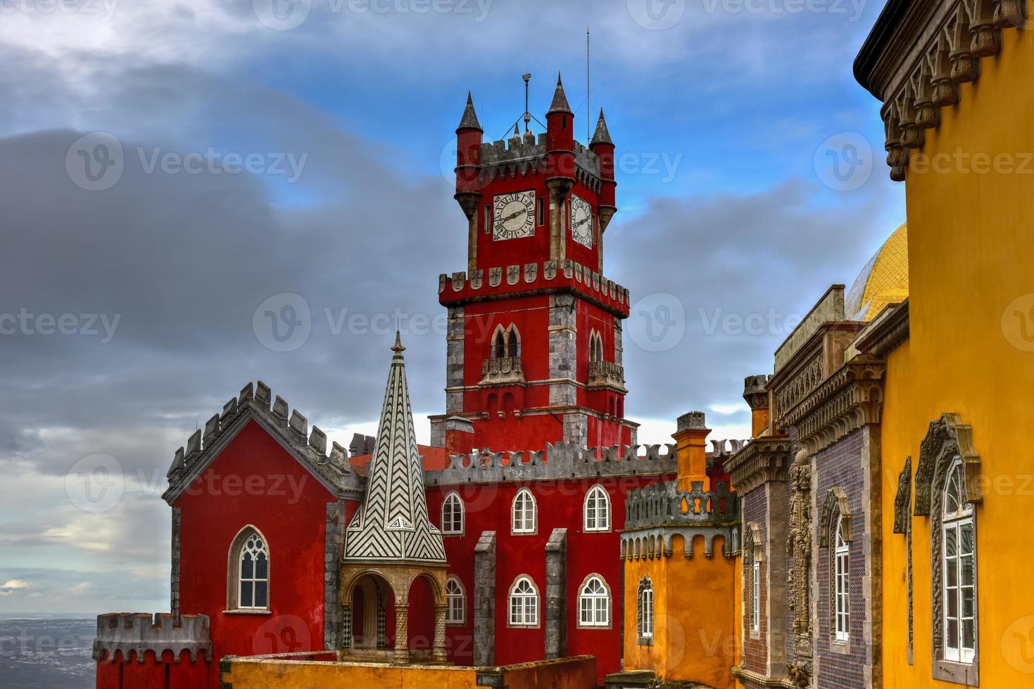 Palacio da Pena in Sintra, Lissabon, Portugal, Europa. es ist ein romantisches schloss in sao pedro de penaferrim, in der gemeinde sintra, portugal. foto