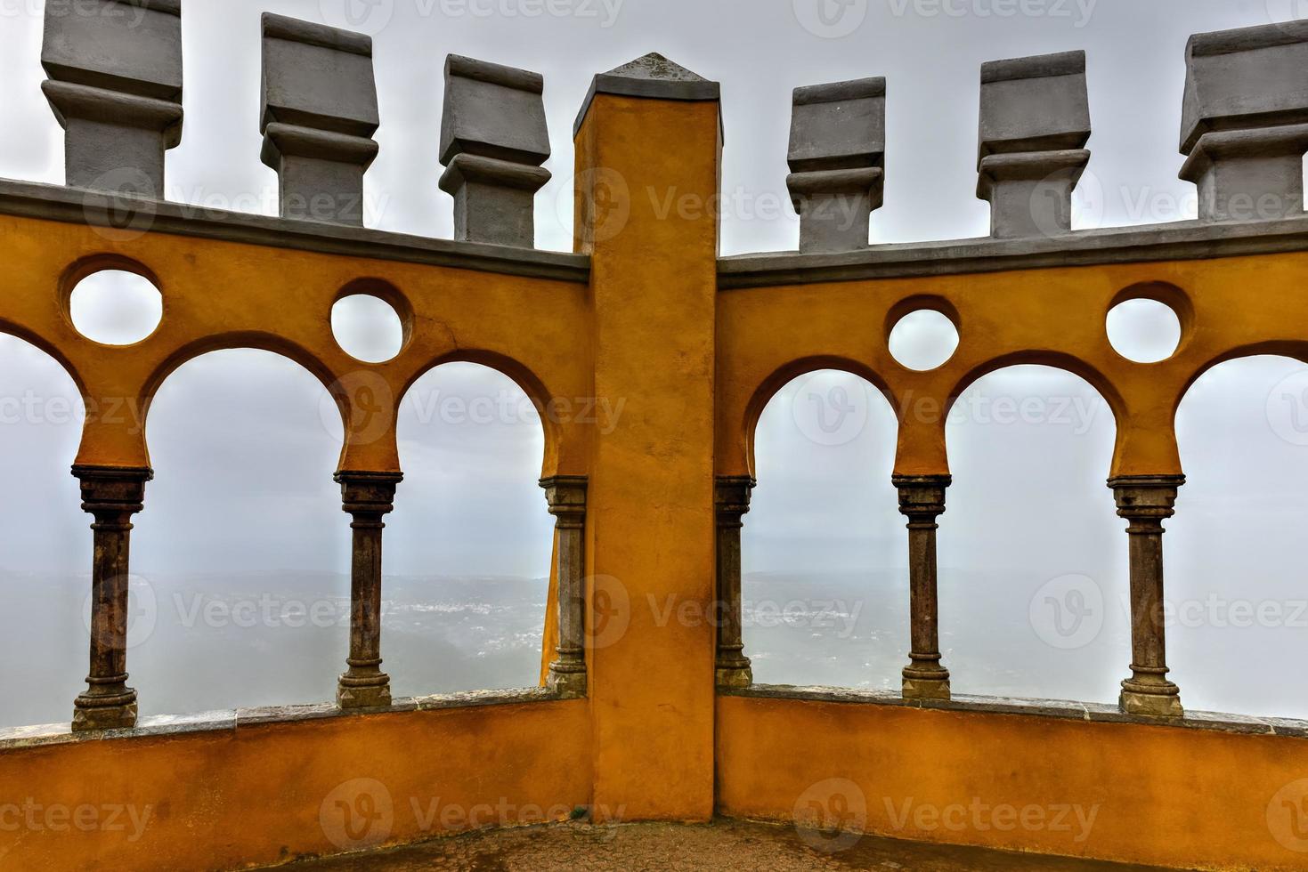 Palacio da Pena in Sintra, Lissabon, Portugal, Europa. es ist ein romantisches schloss in sao pedro de penaferrim, in der gemeinde sintra, portugal. foto