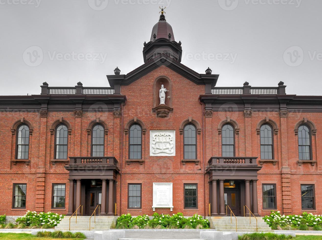 historisches rathausgebäude in plymouth, massachusetts, usa. Plymouth ist berühmt für die Pilger. foto