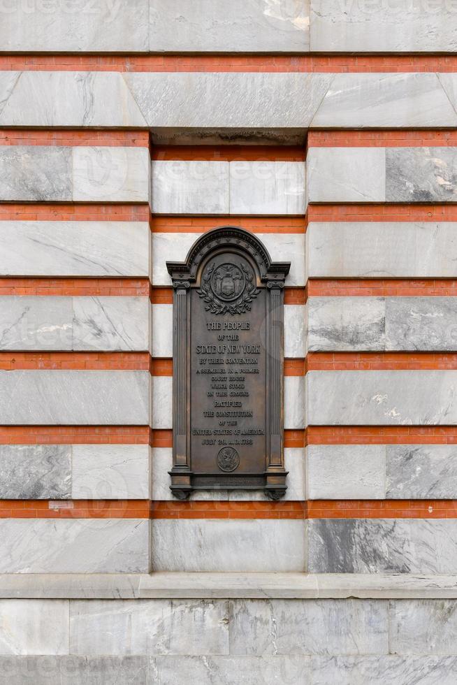 Das Äußere des historischen Dutchess County Courthouse in der Innenstadt von Poughkeepsie, New York. foto