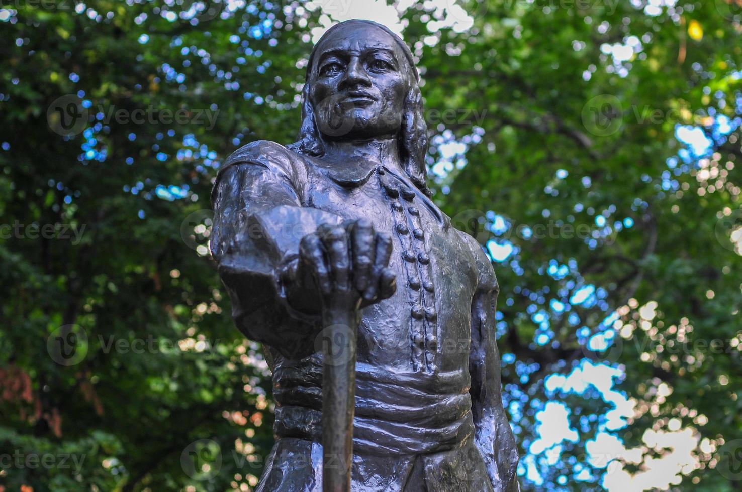 denkmal für peter stuyvesant, den letzten generalgouverneur der niederländischen kolonie new amsterdam auf dem stuyvesant square in new york city. foto