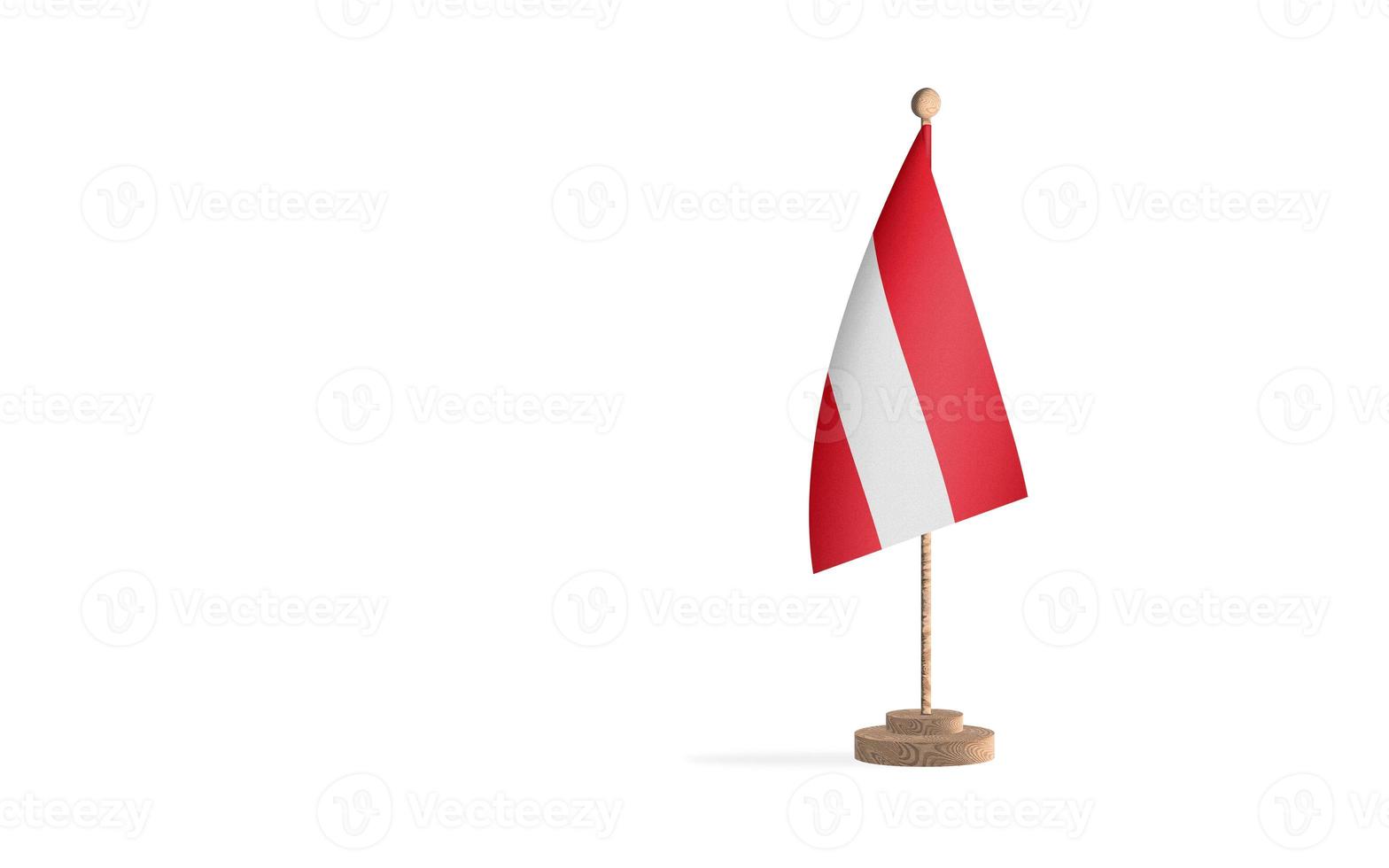 Österreich-Fahnenmast mit Leerraum-Hintergrundbild foto