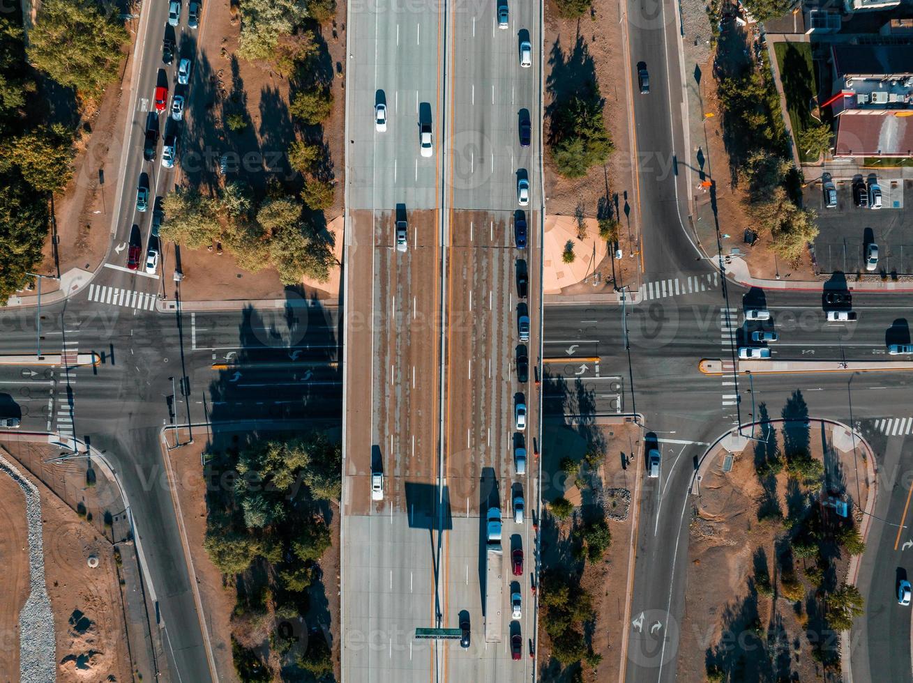 Luftaufnahme des Autobahnkreuzes 183 und Mopac Expressway Interstate Highway Interstate foto