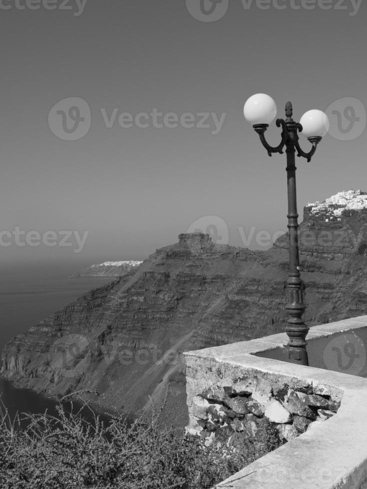 die insel santorini in griechenland foto