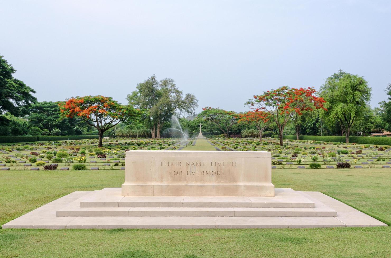 Kriegsfriedhof Chungkai, Thailand foto