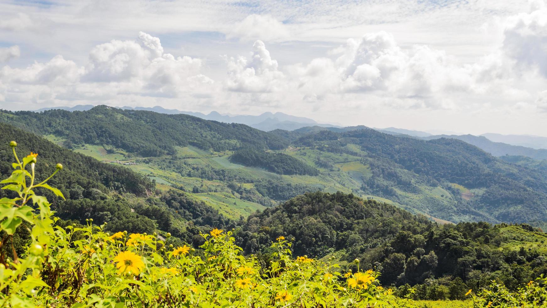 landschaft hochgebirge bei doi mae u ko foto