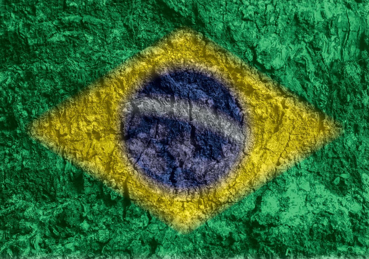 brasilianische Flagge Textur als Hintergrund foto