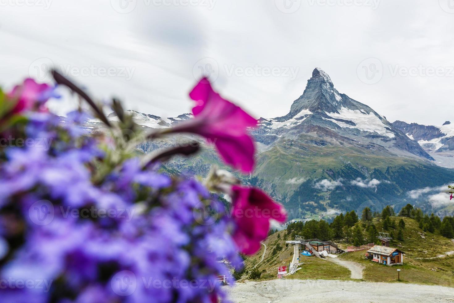 Matterhorn hinter einem wunderschönen See foto