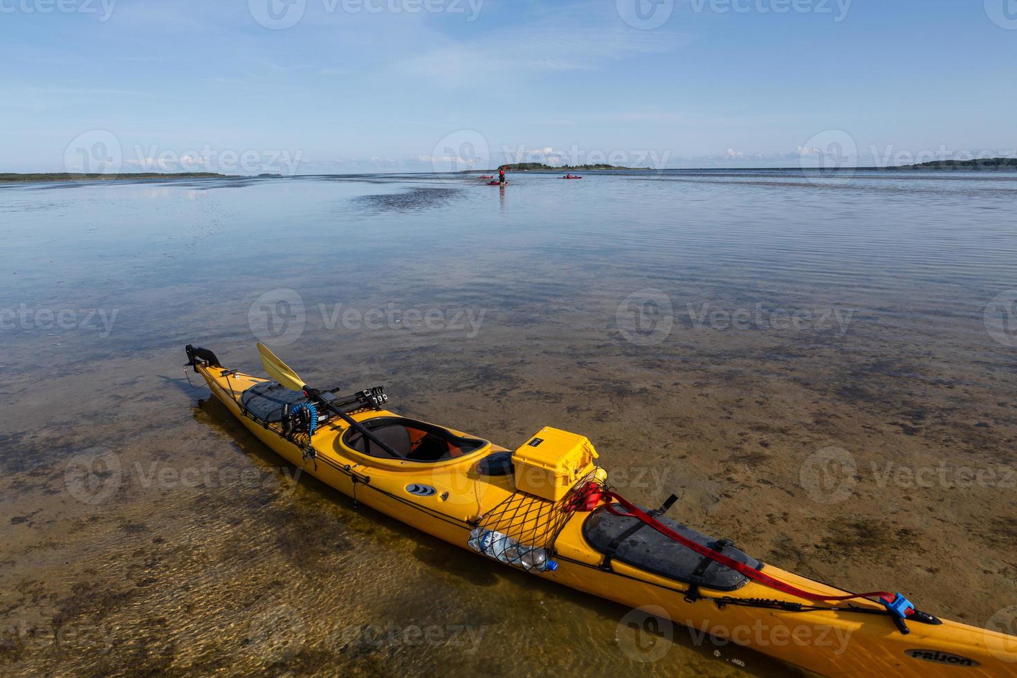 Kajakfahren im Sommer foto