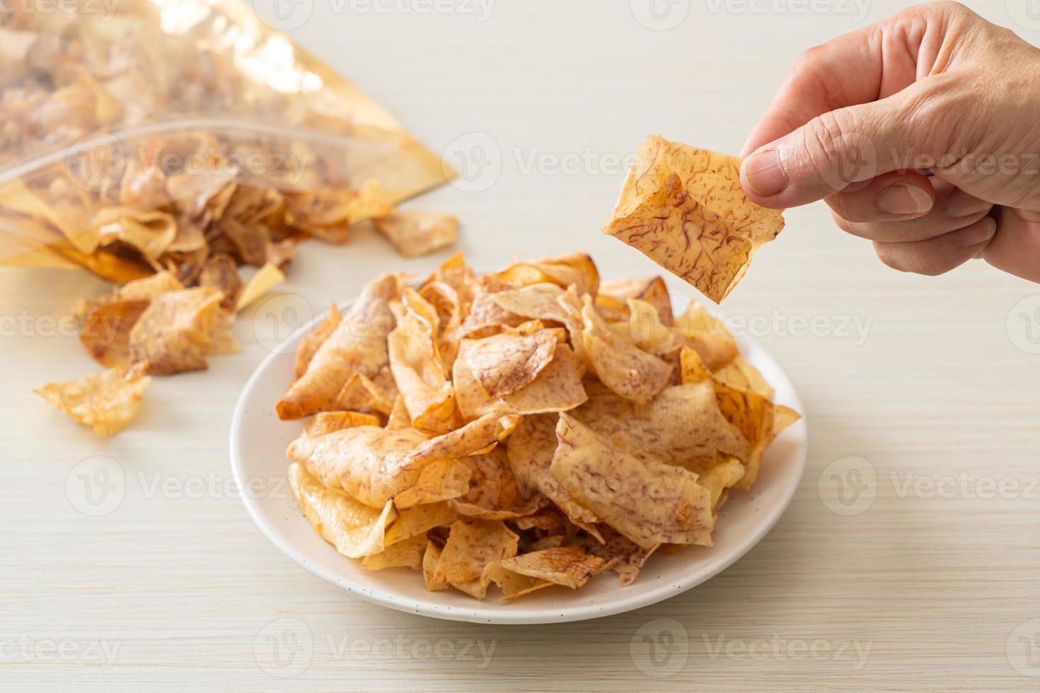 knusprig süße Taro Chips - Snack foto