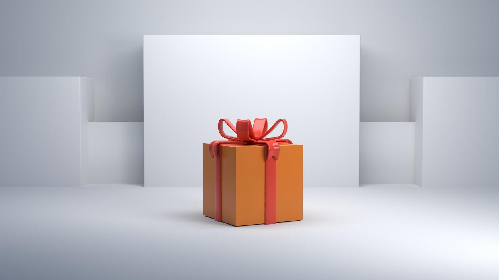 Geschenkbox 3D-Illustration Hintergrund foto