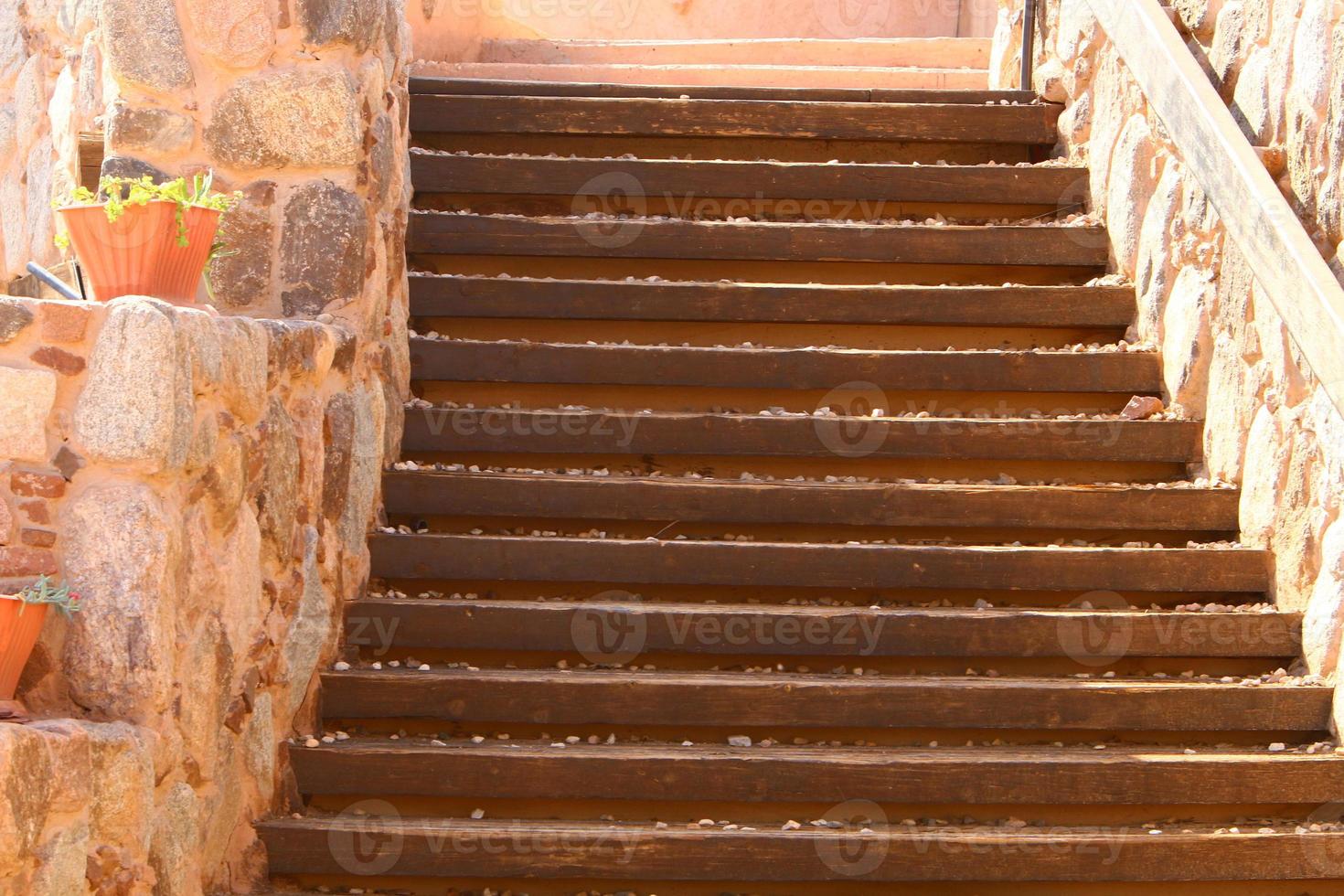 Treppe zum Auf- und Absteigen. foto