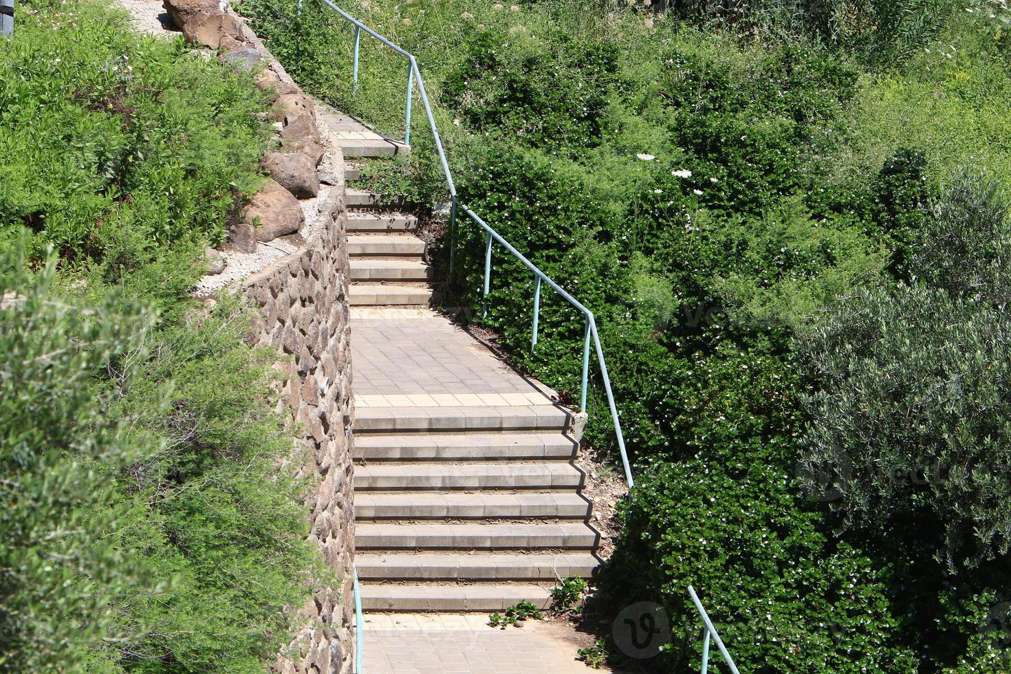 Treppe zum Auf- und Absteigen. foto