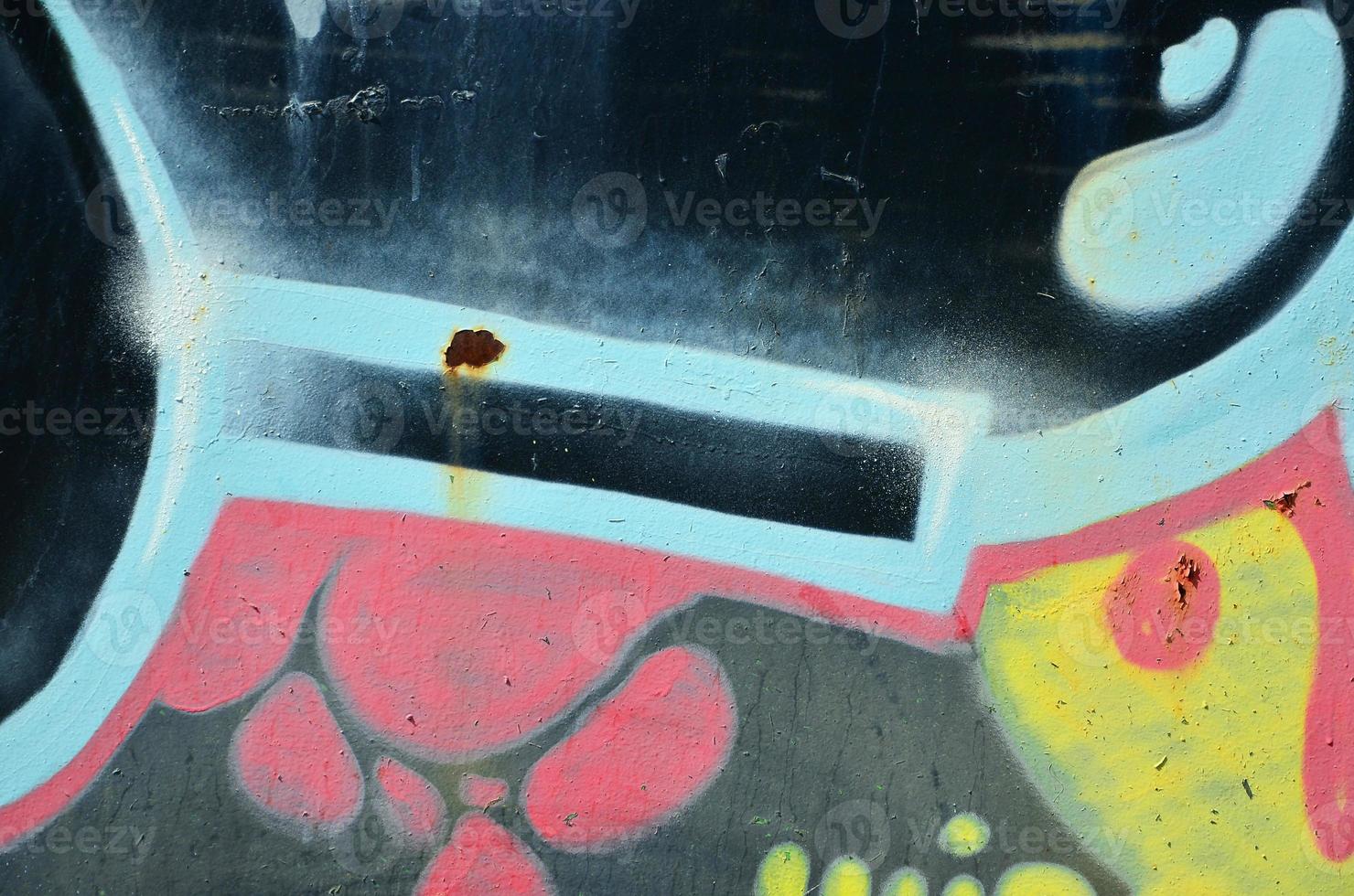 die alte Mauer, gemalt in Graffiti-Farbzeichnung mit Aerosolfarben. Hintergrundbild zum Thema Zeichnen von Graffiti und Street Art foto