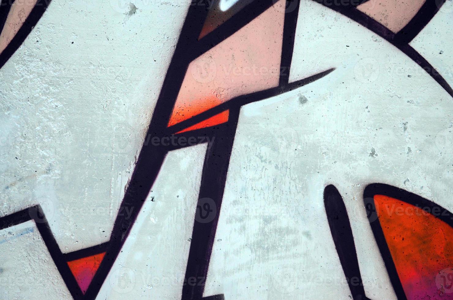 die alte mauer, bemalt in farbe graffiti zeichnung roter sprayfarben. Hintergrundbild zum Thema Zeichnen von Graffiti und Street Art foto