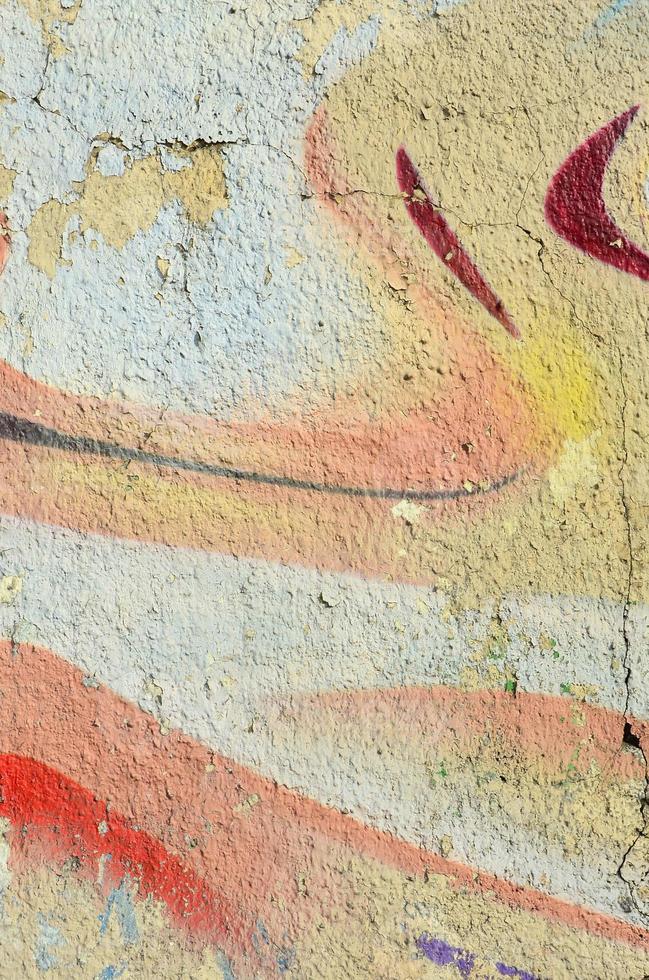 abstrakte Graffiti-Gemälde an der Betonwand. Hintergrundtextur foto