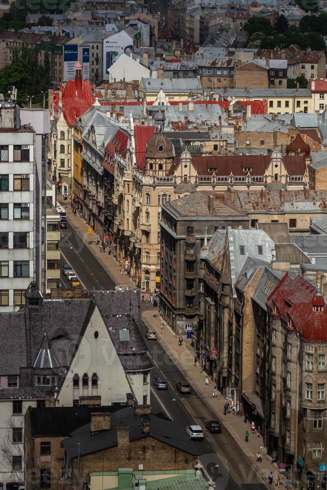 Riga von oben im Sommer foto