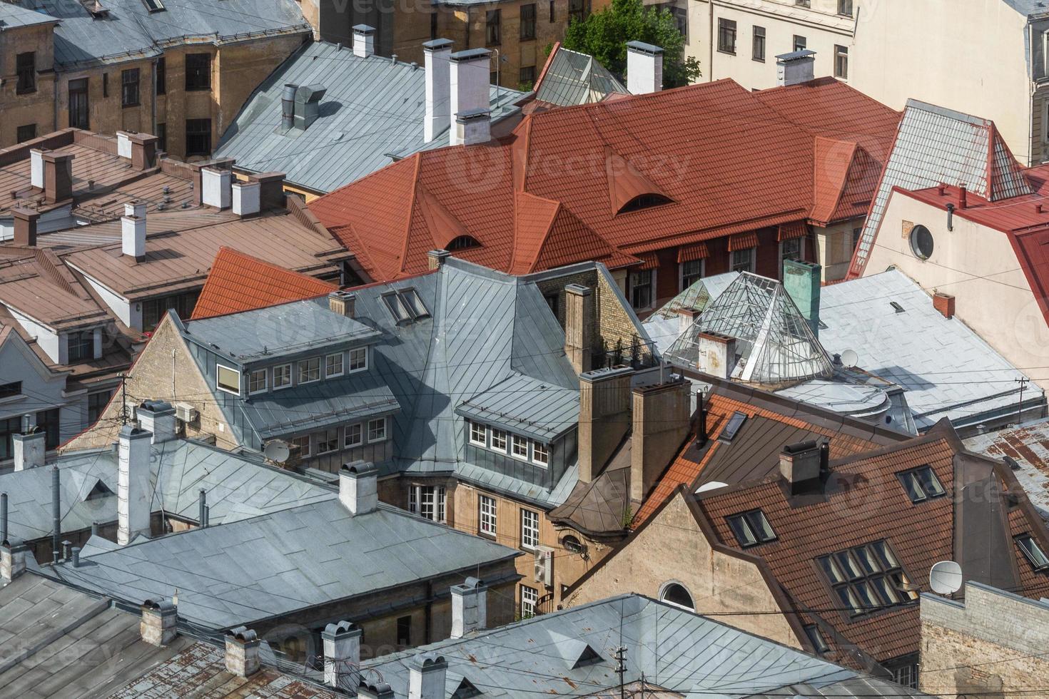 Riga von oben im Sommer foto