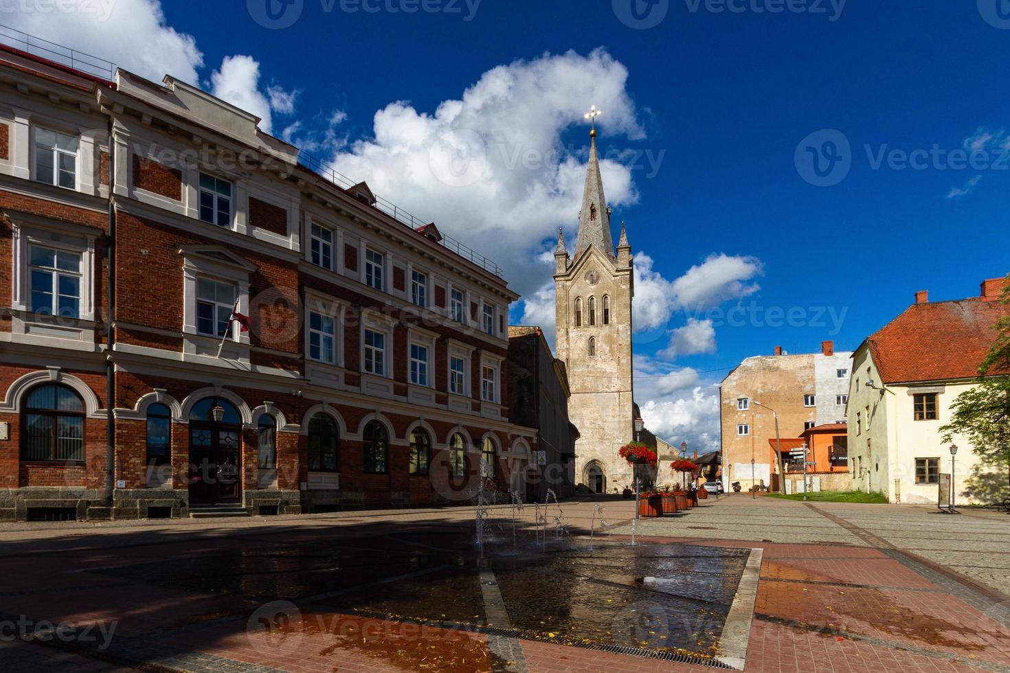 Cesis-Stadt im Sommer foto