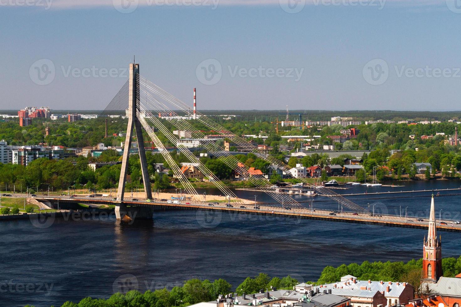 Riga von oben im Sommer foto