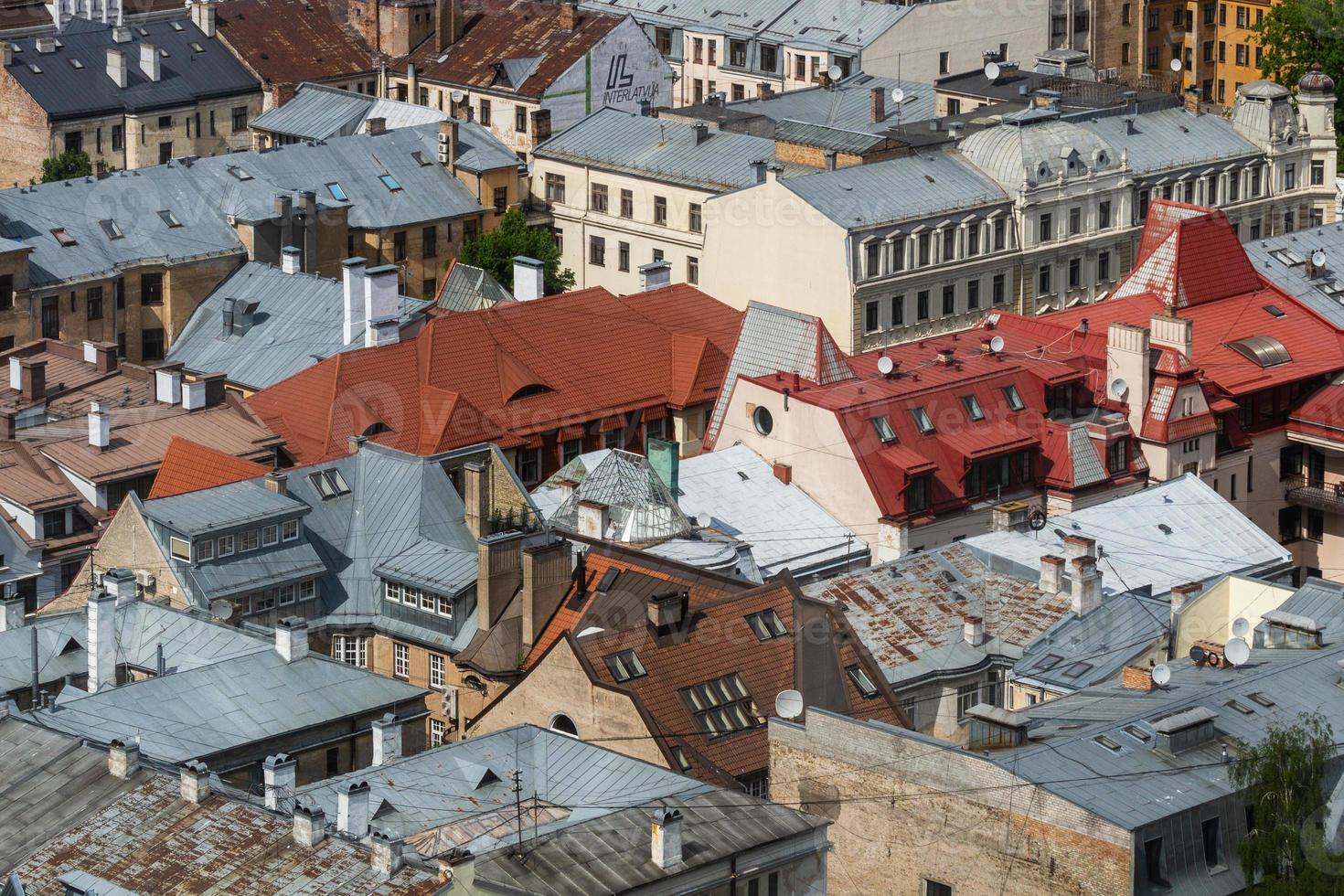 Riga von oben im Sommer foto