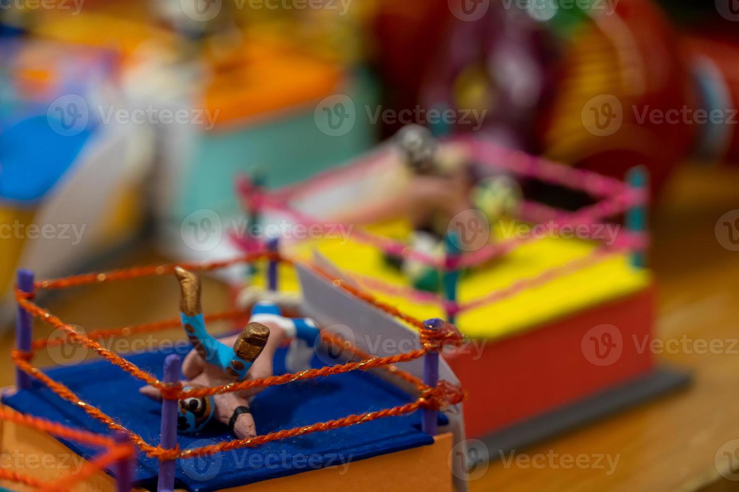 Männer Spielzeug Wrestler mexikanische Tradition in einem Ringkampf foto
