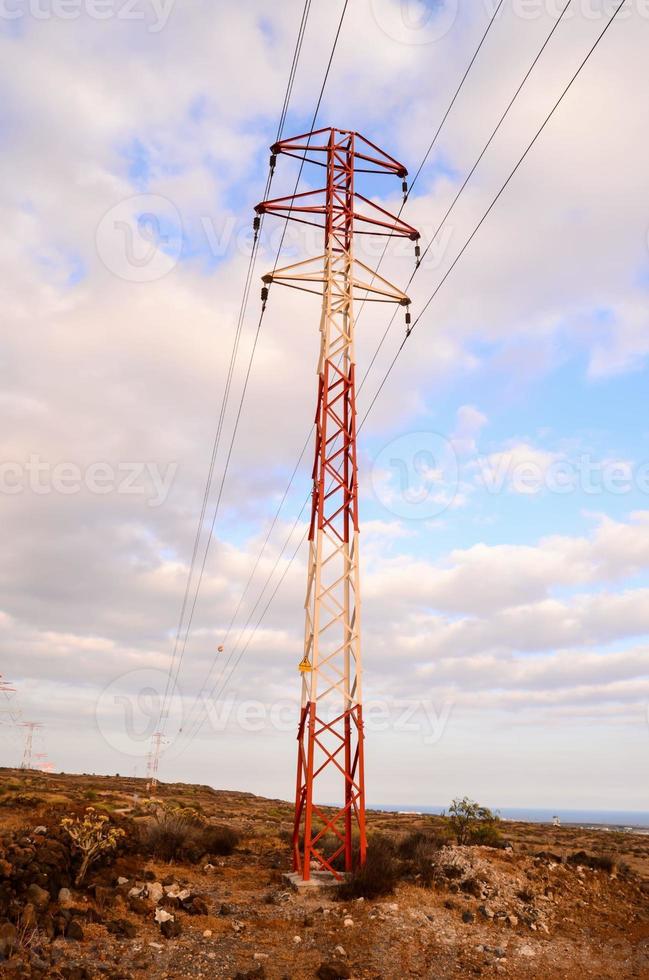 Ansicht des elektrischen Pols foto