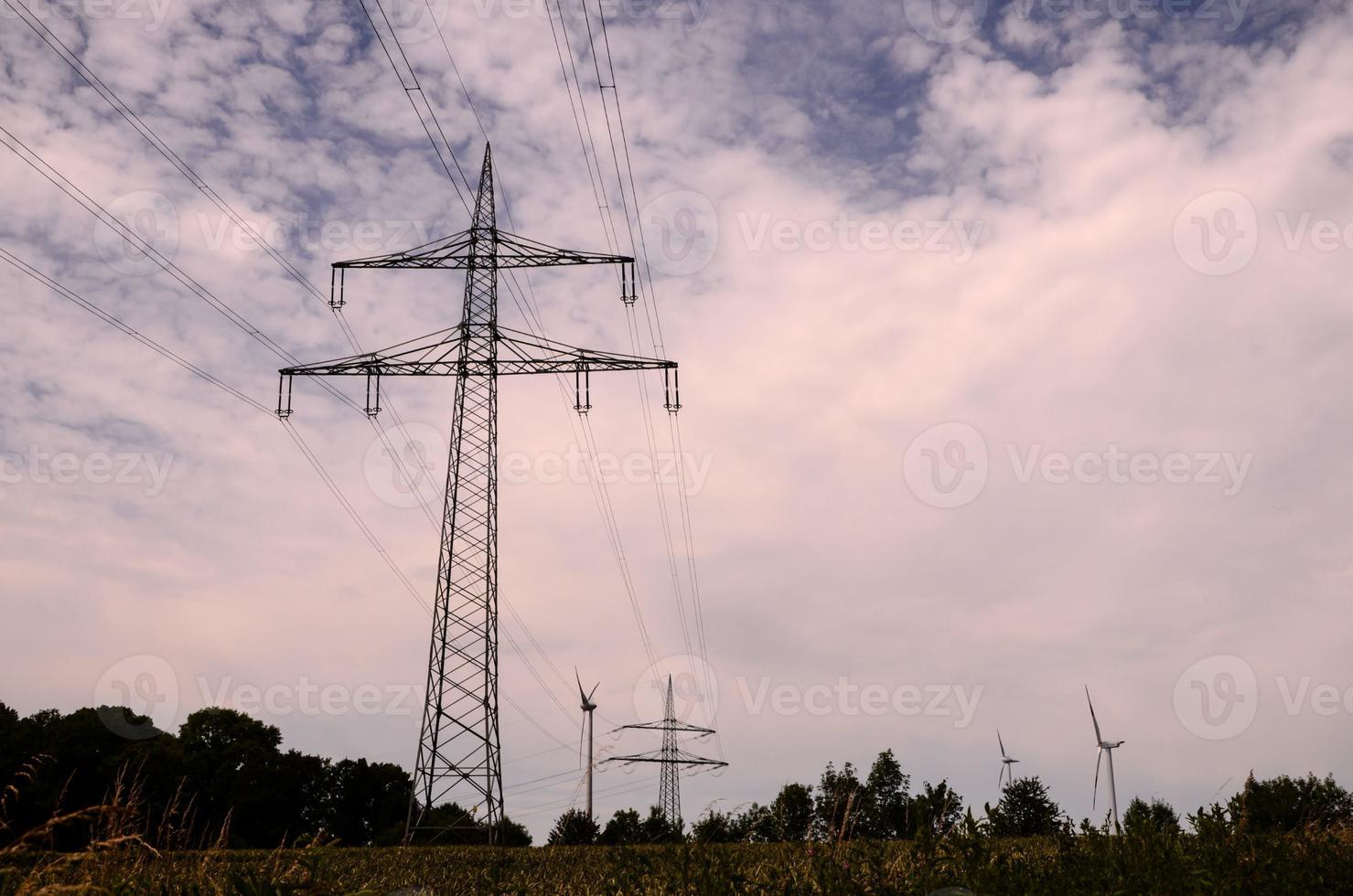 Ansicht des elektrischen Pols foto