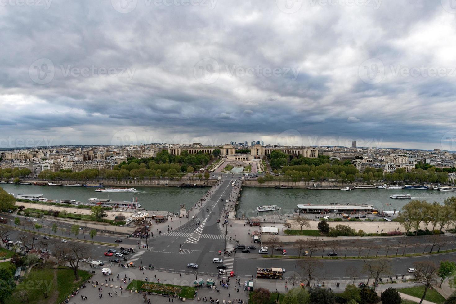 paris gebäude verteidigung stadtansicht luftlandschaft vom turm foto