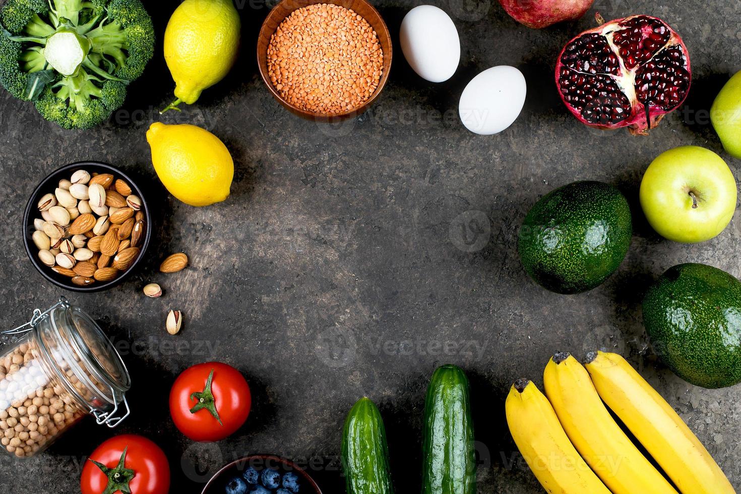 gesundes veganes Ernährungskonzept foto