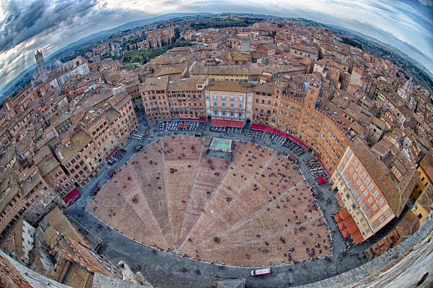 siena luftbild panorama stadtbild foto