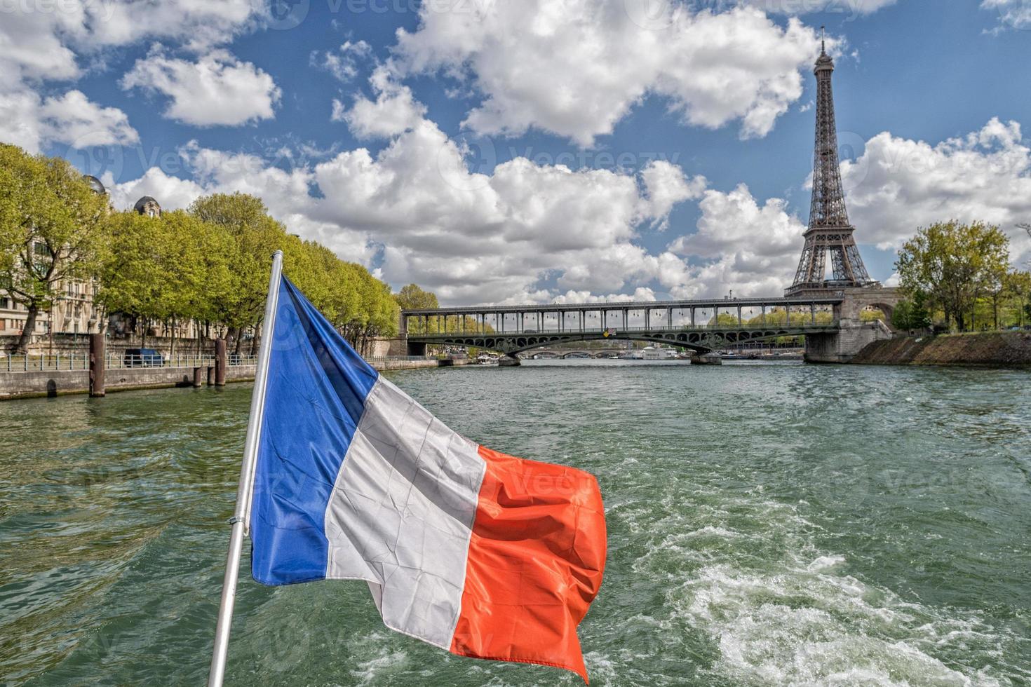 pariser stadtbildansicht panorama von der seine foto