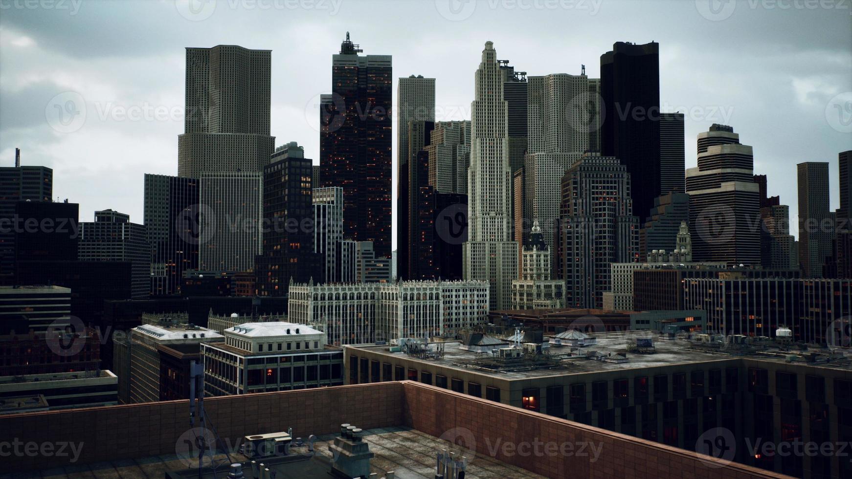 spektakuläres Luftpanorama der Stadt foto