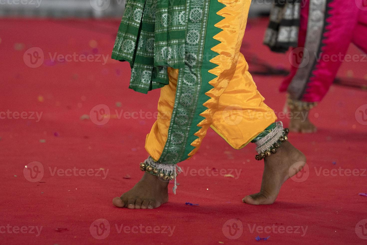 indisches traditionelles tanzfußdetail foto