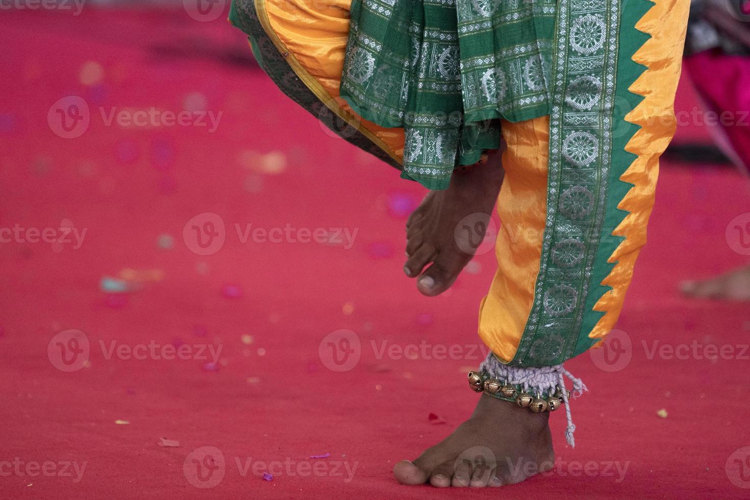 indisches traditionelles tanzfußdetail foto