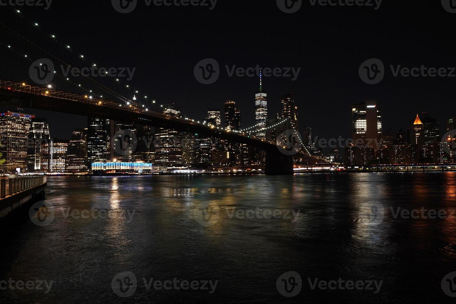 New York City Nachtansicht von Dumbo foto