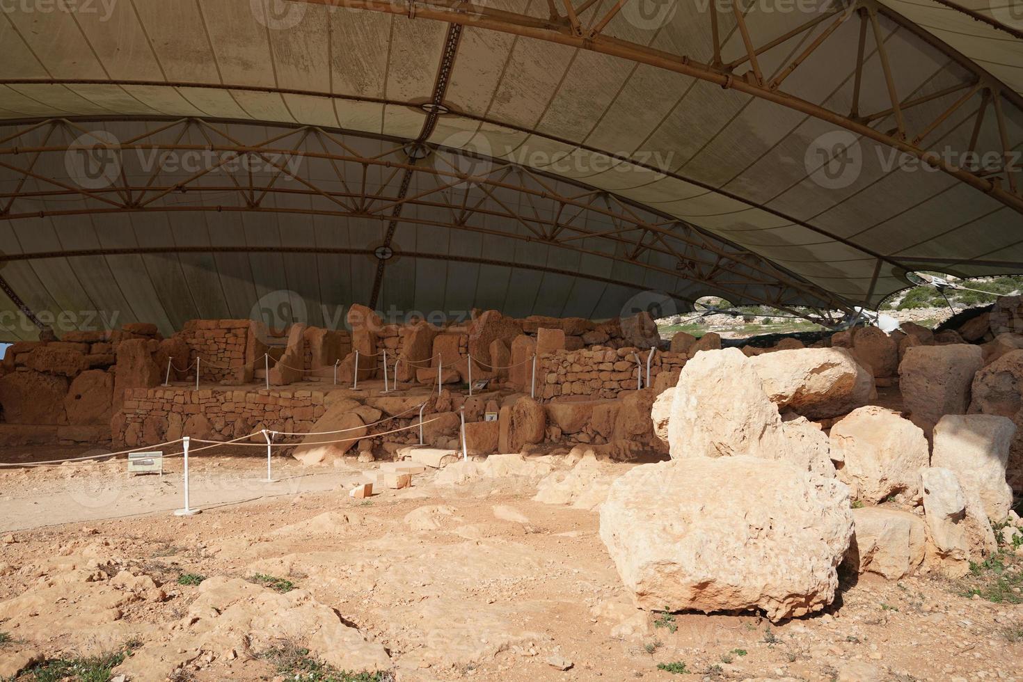 malta megalitischer tempel archäologische stätte foto