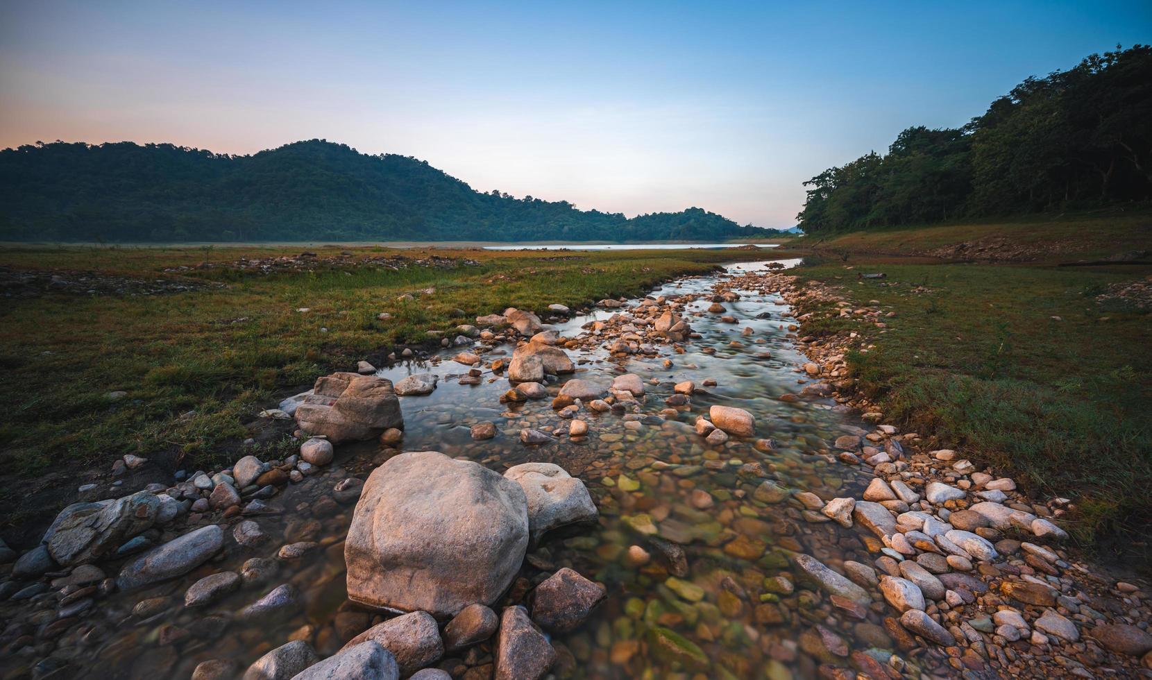 Naturlandschaftsansicht des Süßwasserstroms foto