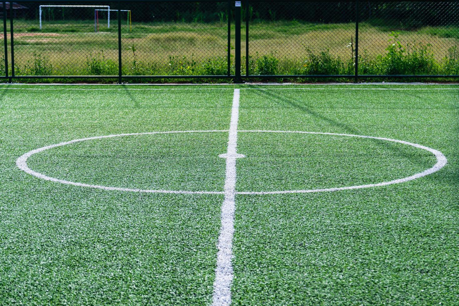 Kunstrasen-Fußballfeldlinien foto