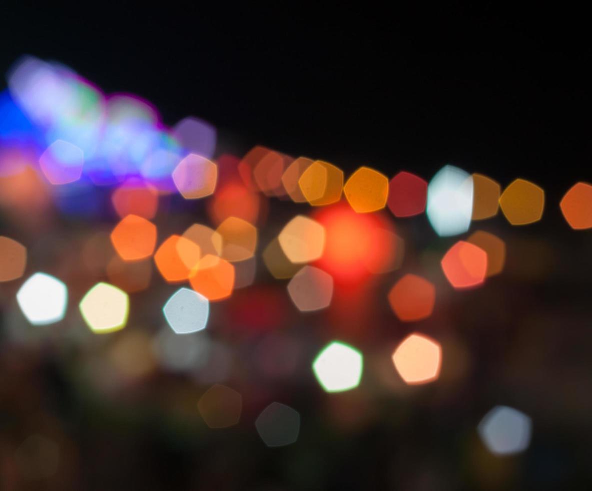 Bokeh Stadt Lichter in der Nacht foto