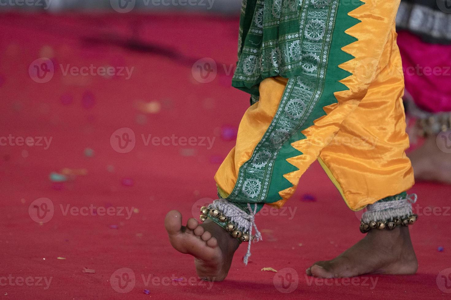 indisches traditionelles tanzfußdetail foto