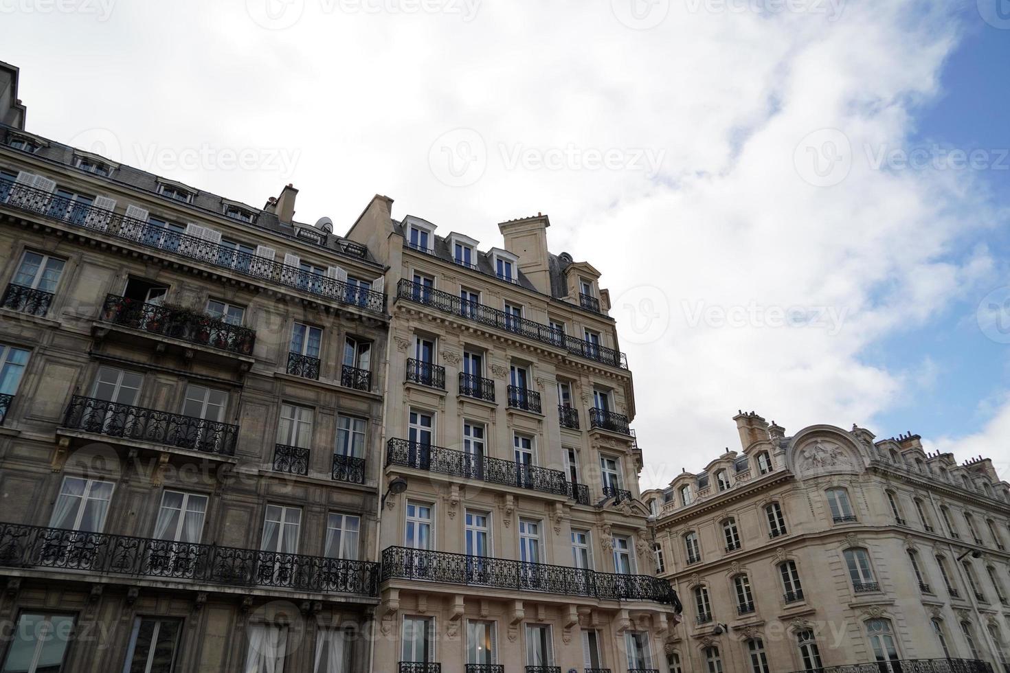 paris dächer schornstein und gebäude cityview foto